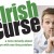 A man with his finger over his mouth and the words " irish curse ".